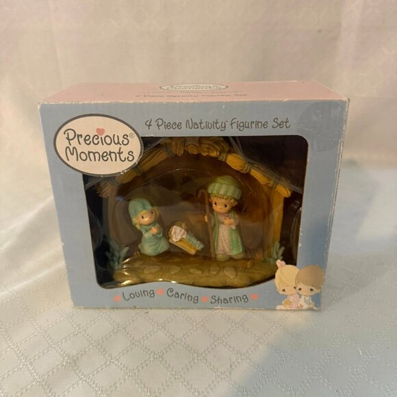 2004 Precious Moments 4 Piece Nativity Figurine Set - Picture 8 of 8